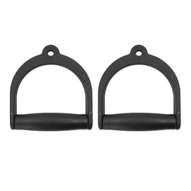 Luwint 2 Pack Cable Machine Attachment Handles, Rotating Exercise D Handle Heavy Duty Home Gym Equipment Accessories
