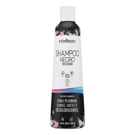 Shampoo Negro Matizador Platinador De Canas Con Colageno