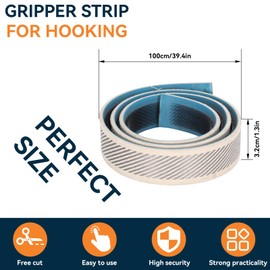 Cyrank Gripper strips for hooking carpet fabrics for tufting frames, length 107 cm, gripper strips for hooking with punching needle for tufting frames, cross stitch, embroidery, punch needle frame