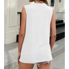 JILUVIN Tank Top for Women Sleeveless Summer Crewneck Casual Loose