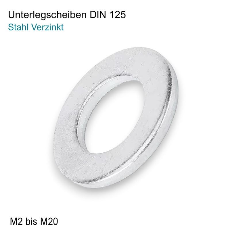 Washers M3 Galvanised Steel – DIN 125 – Washers –