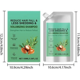 Champú fortalecedor y voluminizador y limpiador suave que controla la grasa for un cabello refrescante y grueso.(1PCS)
