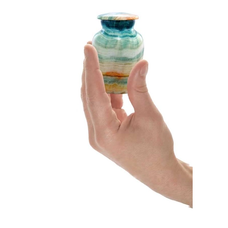 Small Keepsake Cremation Urns for Human Ashes - Marble Finish