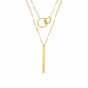 Hothrty Women's Necklace, Pendant, Triple Strand, Stick, Circle, Mobius, Double