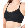 Lace V-Neck Bra for Women,Black,One Size