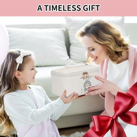 40th Birthday Gifts for Women, Portable Cosmetic Bag with Makeup Brush Organiser Large Capacity Make up Case Water-Resistant Toiletry Bag for Women Travel Essentials(1985)