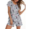ENJOYNIGHT Womens Pajama Shorts Sets Cotton Pjs Summer Cute Sleepwear