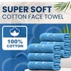 Towelogy® Luxury Egyptian Cotton Face Cloth Flannel Fingertip Towels Set