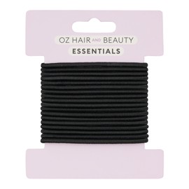 Oz Essentials Hair Elastic 18 Pack - Black