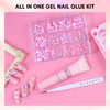 Makartt Pink Diamond Nail Design Glue Set, Flat Back Gemstone,
