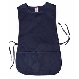BITALY Cobbler Apron 2 Deep Front Pockets Double Adjustable Tie Closure Drawstring Universal Man Woman 28 inch length 18.5 inch widths Navy Blue Color UK SIZE R