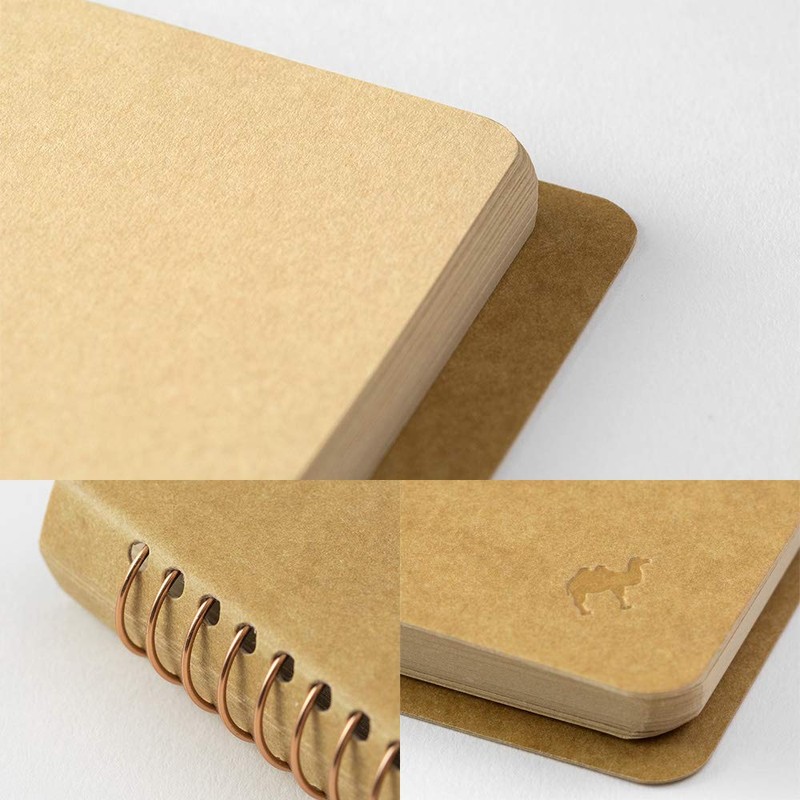 Midori Travelers Note Spiral Ring B6 Blank DW Craft Camel