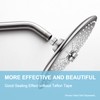 OFFO Shower Arm with Flange, 10 in Brushed Nickel Wall