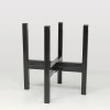 FixtureDisplays Indoor Outdoor Black Plant Stand 7" Rise 12.5X12.5X15" Fits