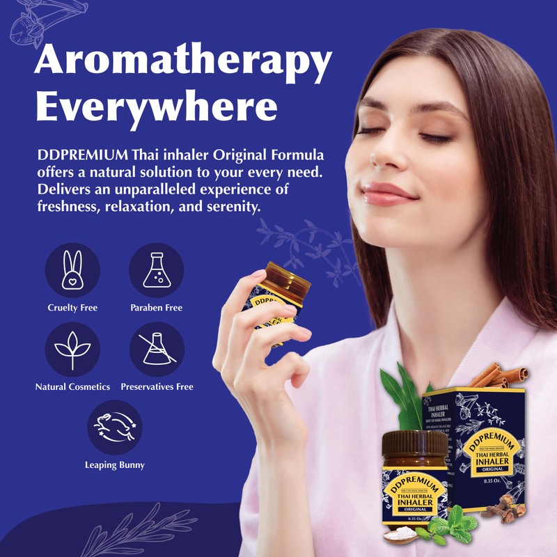 DDPremium Thai Herbal Inhaler with Menthol & Essential Oil -