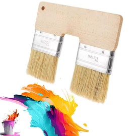 Double Paint Brush,3-inch U Shaped Double Heads Painting Brush,Bristle Art Flat Texture Brush,Double Color Paint Brush, Paint Brushes for Acrylic Painting,Art Brush Painting Tool