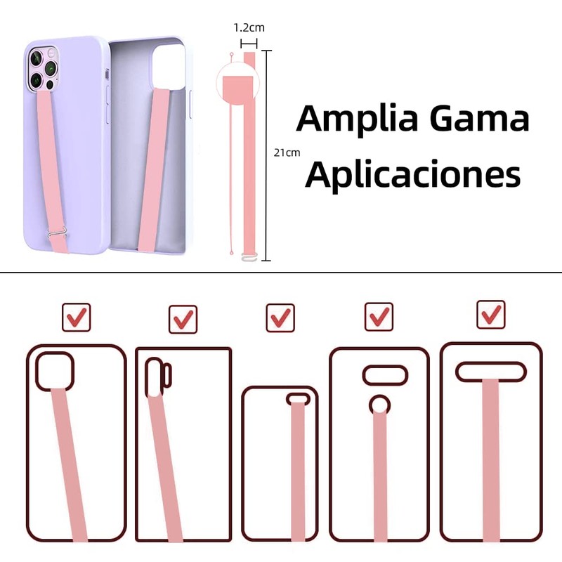 2RIYADH Agarre para Celular, Correa de Silicona para Teléfono, Material