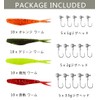 Worms Set of 55 Ajing Meberling Salt Lures Worms 2.4