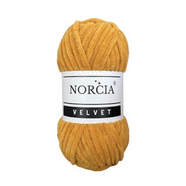 NORCIA Hilo de Chenilla de Terciopelo Suave para Ganchillo Super Grueso (100g-3.50oz) (68m-74.3 yds) Hilo para Manta de Bebé Hilo para Amigurumi para Tejido de Ganchillo y Artesanía (Mostaza, 1 Madeja