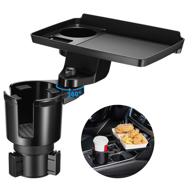 This Hill Cup Holder Tray for Car, 2 in 1