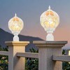 Outdoor Lamp Post Lights for Lawn Yard Driveway, White Outside