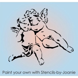 Stencils by Joanie Joanie Angel Stencil 5" Cherubs Heavenly Sweet Valentine Love Baby Art DIY Signs