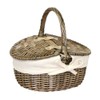 Red Hamper EH091 Wicker Small Antique Wash Double Lidded Oval