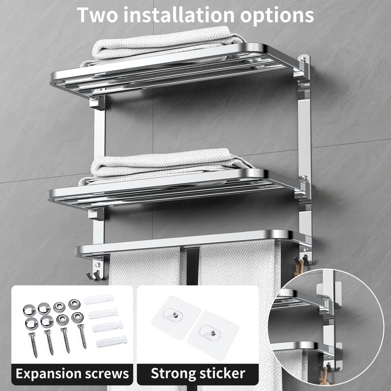 CAXIMSY 22.8Inch Towel Rack for Bathroom and Lavatory Towel Hanger