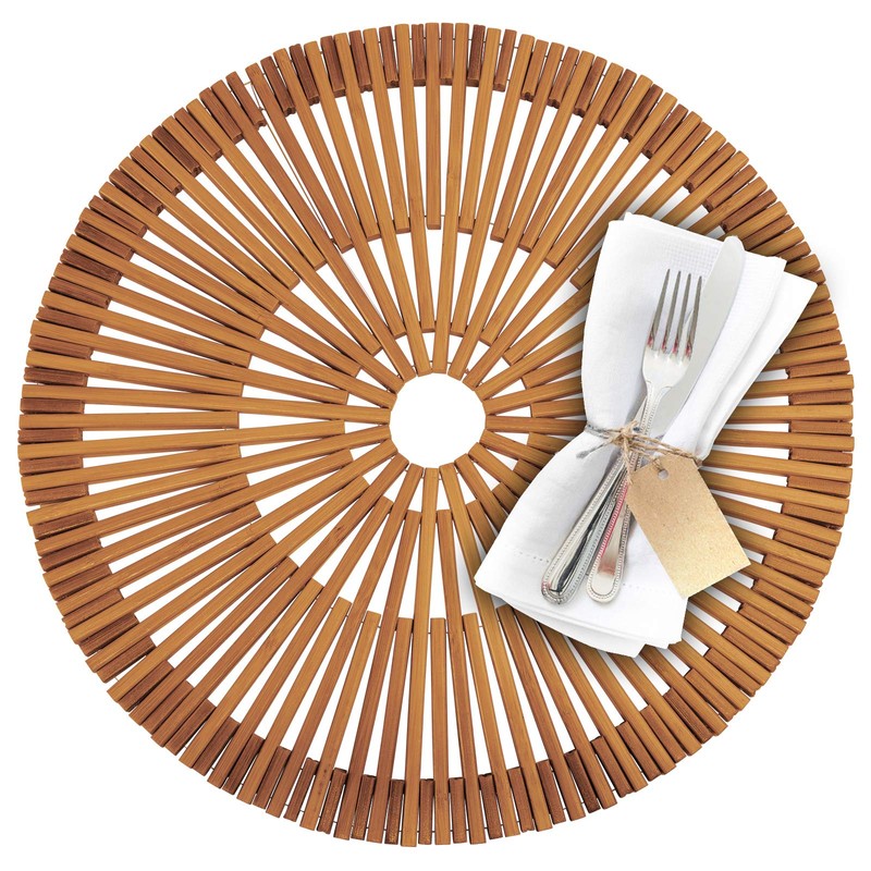 Westmark Bamboo Placemat Handmade Round Diameter 38 cm Bamboo Saleen