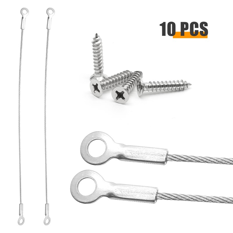 Jiozermi 10 Pcs 8" Cabinet Door Restraint, Stainless Steel Restraint