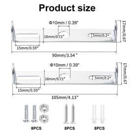 4pcs Ceiling Light Plate Kit, Ceiling Fixture Light Fixture Bracket, Light Fixture Mounting Bracket, Carbon Steel with Screws Nuts for Home Office Pendant Wall Light Kit