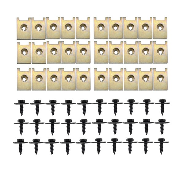 JNNJ Body Sheet Metal Nuts Screws Assortment, Mudguard Screw with