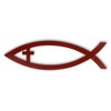 Jesus Fish Metal Decal Auto Emblem