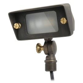 Lightkiwi R9872 Brass Flood Light & Wall Wash Outdoor Lighting Fixture for 12 Volts Low Voltage Landscape Lighting (Light Bulb Not Included)