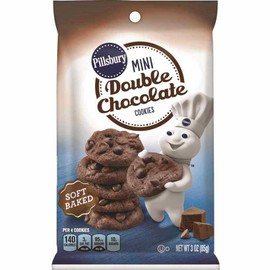 Pillsbury Soft Baked Mini Double Chocolate Cookies, 18 Ounce - 9 per case.