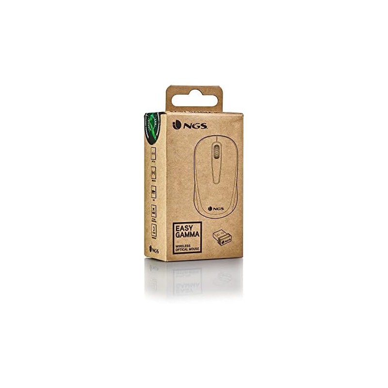NGS Easy Gamma - Ratón óptico inalámbrico Nano Receptor de