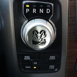 HANNHAI Gear Shift Switch Knob Cover Aluminium Dial Shifter Trim Plate for 1500/2500, 300/200 (Black-RM)
