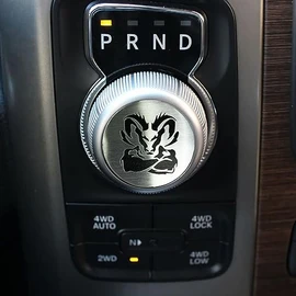 HANNHAI Gear Shift Switch Knob Cover Aluminium Dial Shifter Trim Plate for 1500/2500, 300/200 (Black-RM)