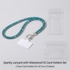 Fashion Sparkle Crystal Rhinestone Neck Lanyard,Bling Badge Holder with 2PCS
