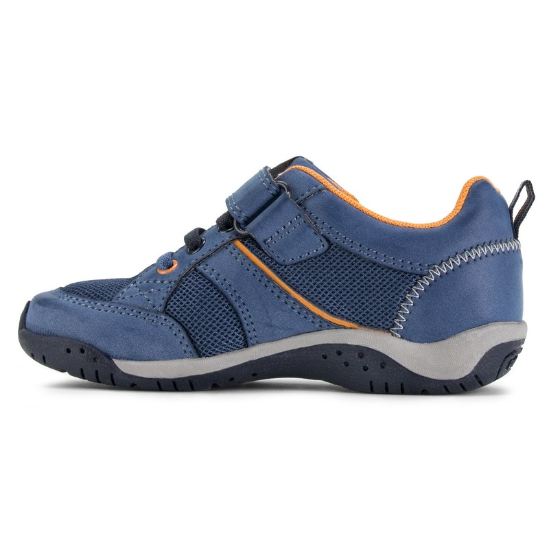 pediped Unisex-Kid's Flex Justice Sneaker, Navy, 29 E EU Little