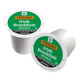 Twinings Irish Breakfast Black Tea K-Cup Pods for Keurig, 24 Count (Pack of 2), Robust, Strong, Bold Flavour, Caffeinated, Enjoy Hot or Iced