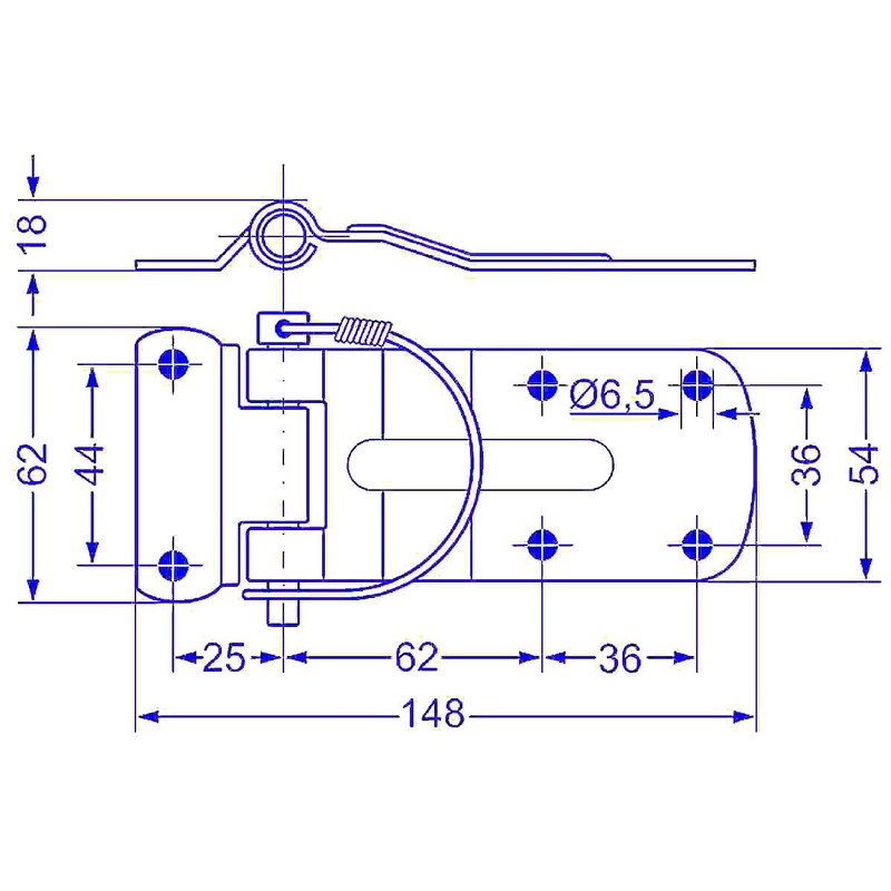 SPP for Door Hinge 02.115 148 mm for Passenger Cars