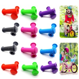 6 Pairs Bike Handlebar Grips Soft Kid's Bicycle Handle Grips Universal Non-slip Scooter Handlebar Bike Handle Cover Rubber Grips for for Kid Bike Balance Bike MTB Bicycle