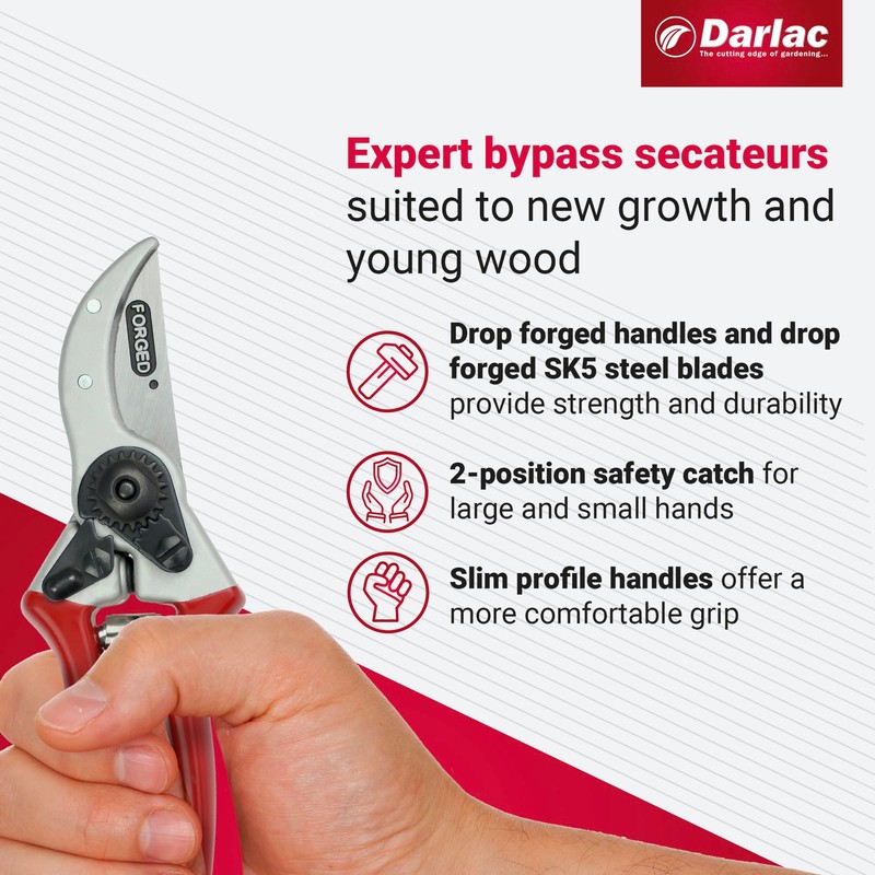 Darlac Expert Pruner-Drop Forged Razor Sharp Blade-Durable Secateurs Ideal For