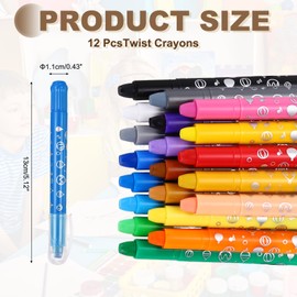 MECCANIXITY Twist Crayons, Twist Crayons Gel Watercolor Set Washable Silky Smooth for Arts Drawing DIY Craft Project Coloring Supplies Gift(Blue, Pack of 11)