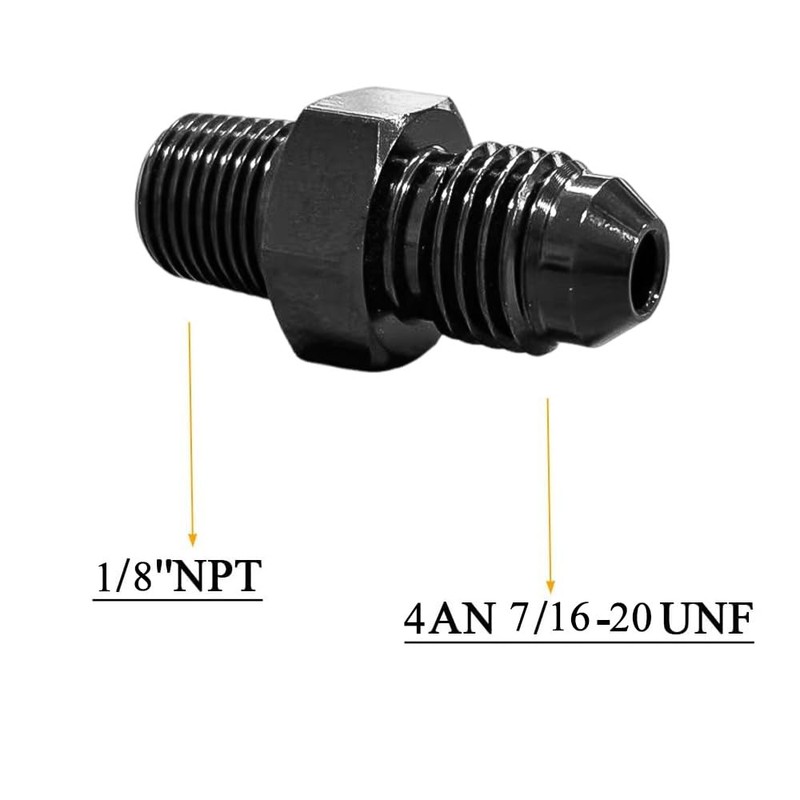 4AN Male Flare to 1/8'' NPT Male Hose Pipe Fitting