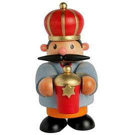 KWO Incense Smoking Figurine, Melchior, 11 cm, Wood, Multicolour, One Size