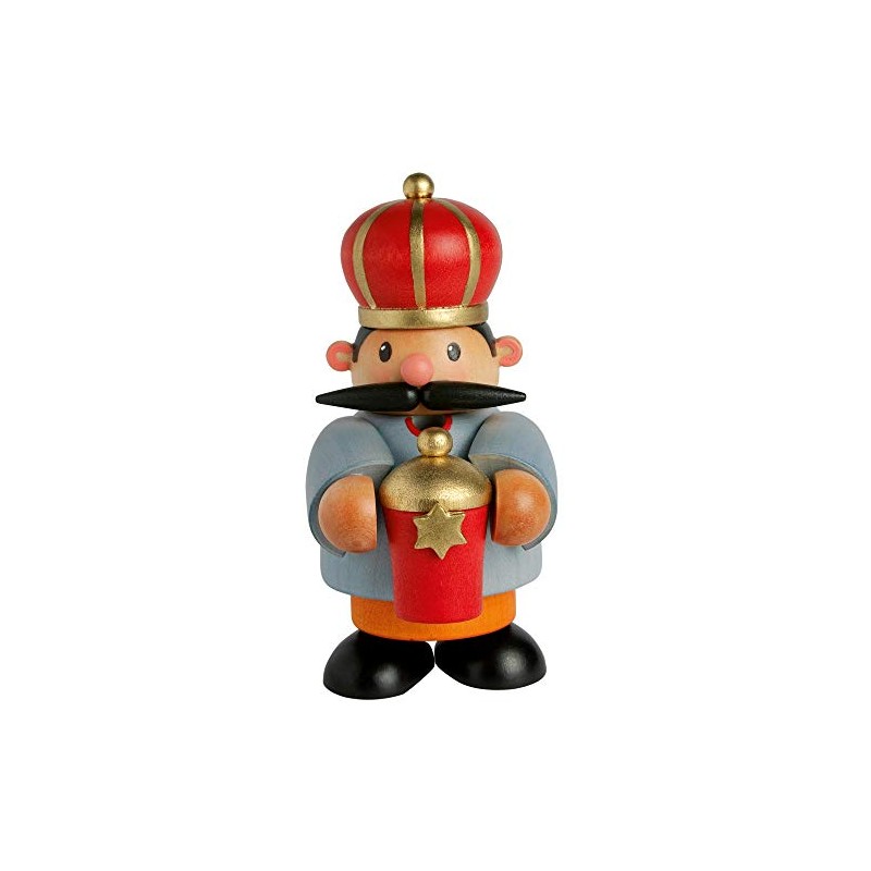 KWO Incense Smoking Figurine, Melchior, 11 cm, Wood, Multicolour, One