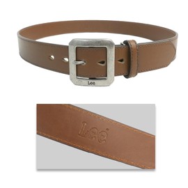 Fine Plus 0120602 Men's Belt Lee 40 mm 117 cm Synthetic Leather Garrison Belt Thick Casual 21969006 Brown Width 4.0 cm x Total Length 117 cm, Braun
