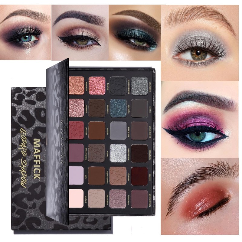 MAFFICK Paleta de Sombras de Ojos, 24 Colores, Acabado Mate